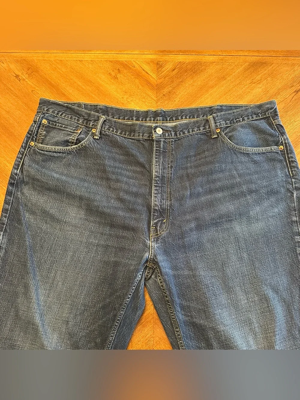 Levi's 559 Relaxed Straight Blue Dark Wash Denim Jeans Big and Tall 50x30 Casual